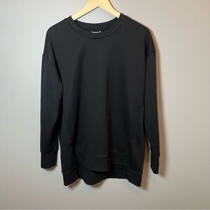 New Balance‎ Women’s L Tunic Crewneck Sweatshirt Hi Low Black Lightweight L/S